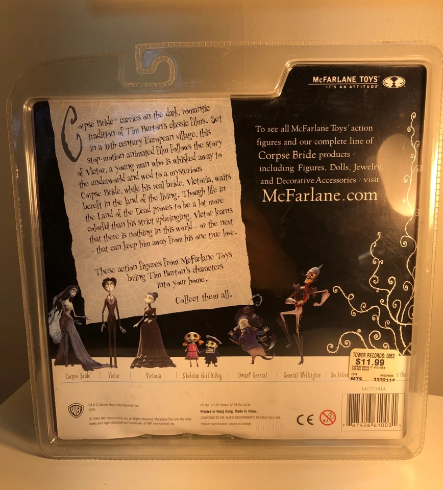 Figura Corpse Bride - Victoria - Colección McFarlane Toys - 2005 - Tim Burton Foto 4 de 4