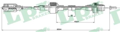LPR C0125C Clutch Cable for OPEL