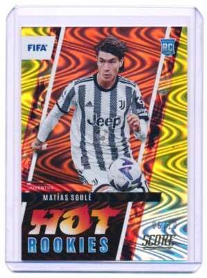 Panini 2022-23 Score FIFA Rookie Matias Soule Gold Swirl Parallel 06/10 Juventus
