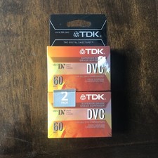 Pack of 2 TDK Mini Digital Video Cassettes  60 Minute Superior Grade  Sealed