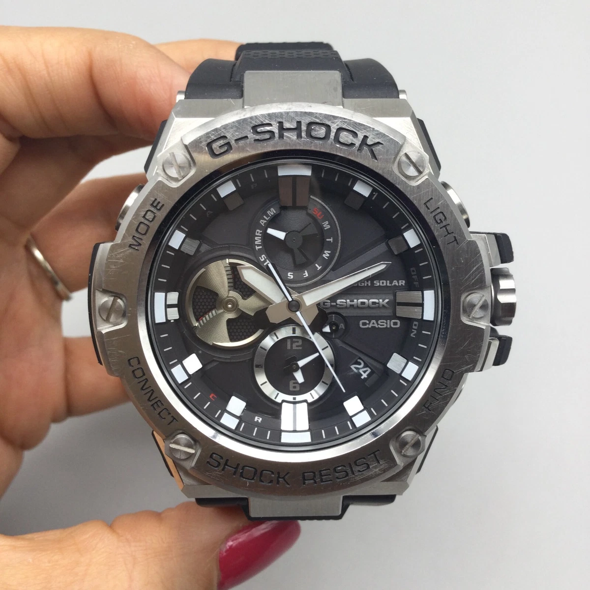 Casio G-Shock Watch 5513 GST-B100 Men's Black Silver Tone