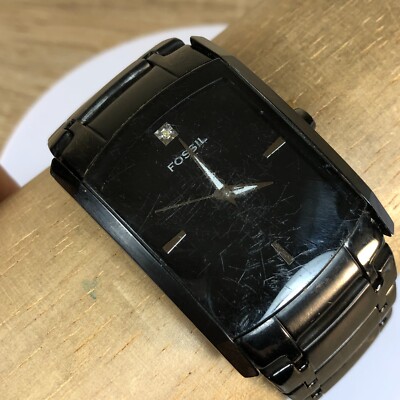 Fossil Arkitekt Men FS-4159 Black Dial Band Rectangular Quartz