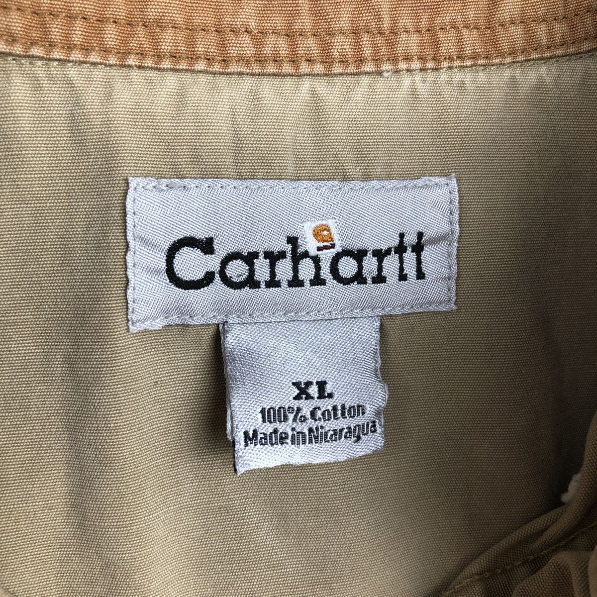 Used Carhartt long-sleeved button-down work shirt men's size XL thumbnail 3