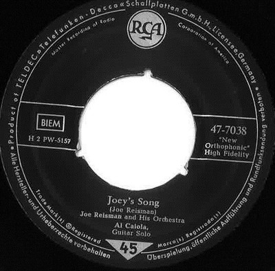 JOE REISMAN AND HIS ORCHESTRA JOEY'S SONG / EL DORADO 47-7038 7'', SINGLE, MONO
