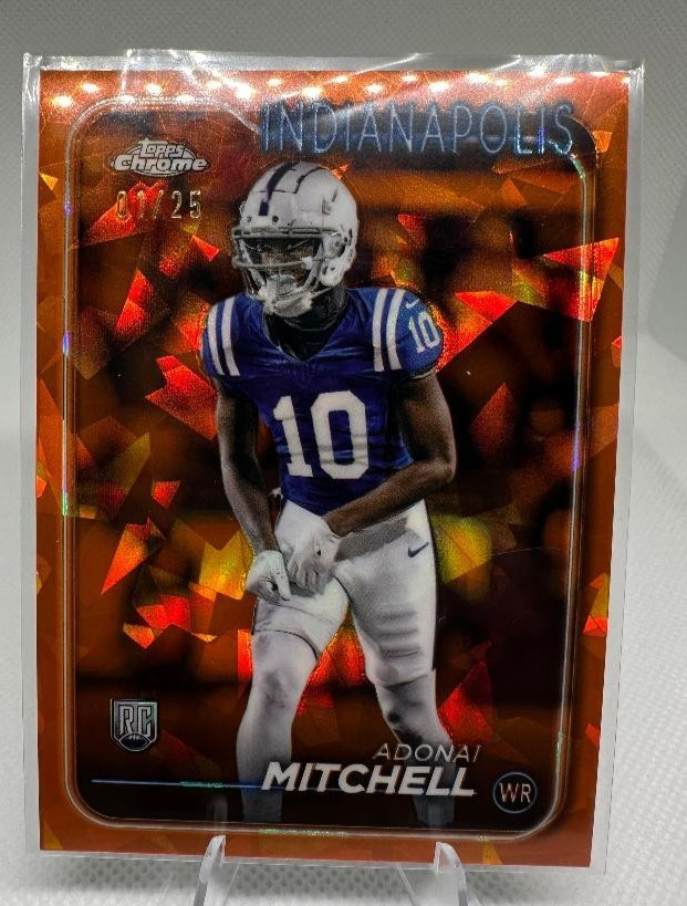 2024 TOPPS CHROME SAPPHIRE ORANGE SAPPHIRE ADONAI MITCHELL RC 01/25 🔥🔥