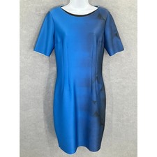 Tahari Sheath Dress Womens Sz 8 Short Sleeve Scuba Business Casual Career