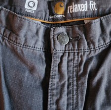 Carhartt Relaxed Fit Men's Work Pants Gray Size 38x34 Carpenter Cargo Distressed