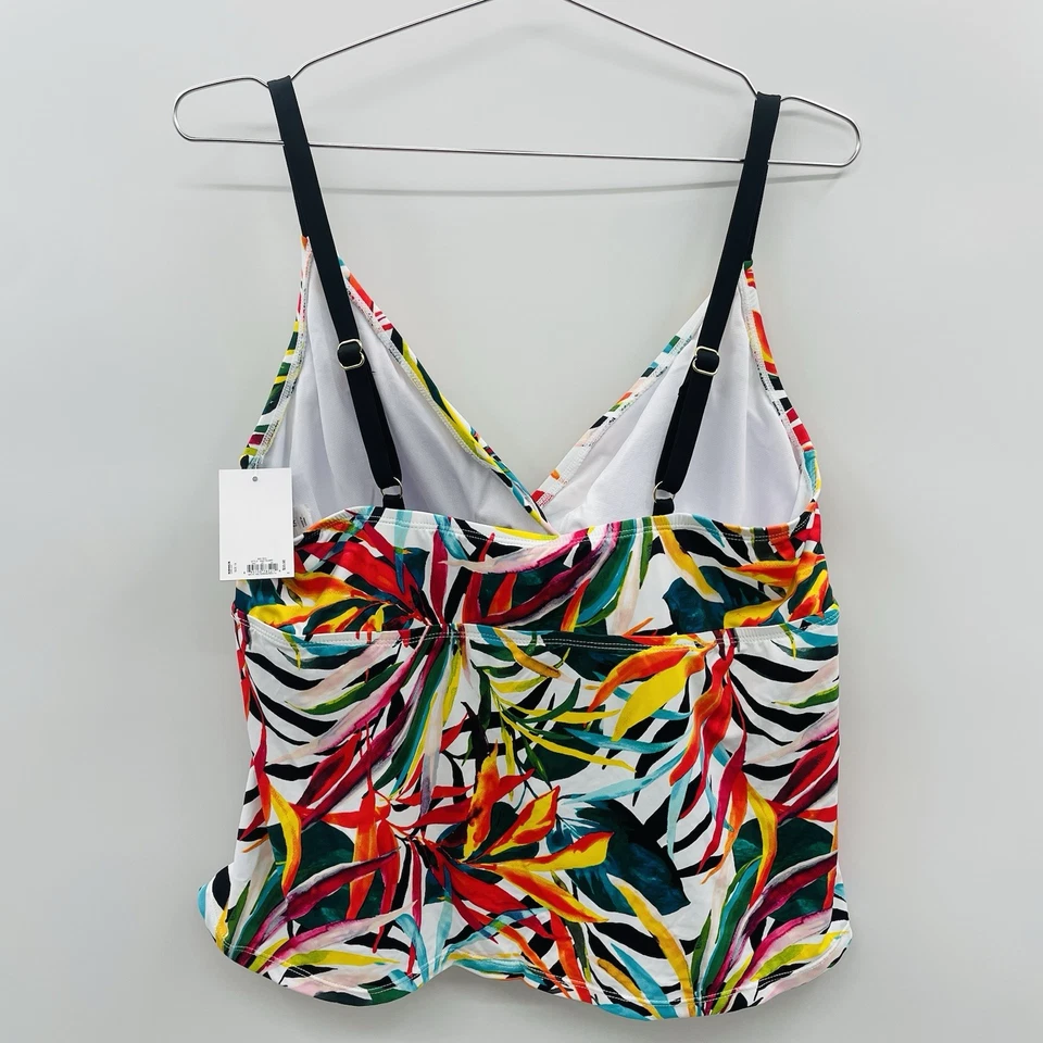 Top de natación Tankini con estampado floral tropical Batik talla grande 1X Apt 9 para mujer $33 452 Foto 4 de 4