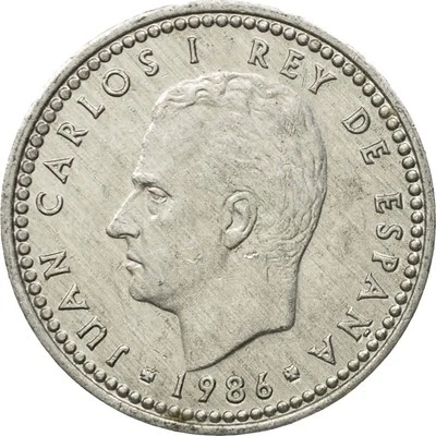 [#547506] Münze, Spanien, Juan Carlos I, Peseta, 1986, SS, Aluminium, KM:821 - Bild 1 von 2