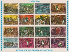 Timbres sur  Napoléon - Feuillet de timbres de Guinée - TBE