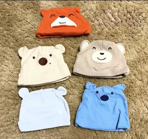 Set of 5 Bear Newborn Hats