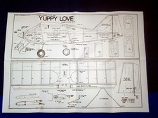 YUPPY LOVE - Full Size model plan reprint - RC Sport Biplane from Radio Modeller
