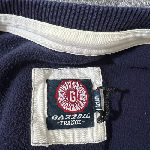 Gazzoil Authentic Supplier Jacket Men Med. Blue Red Official Paris Ville Lumiere - Picture 7 of 14