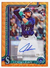 2025 Topps Chrome Tyler Locklear Orange Wave Refractor Auto Rc #RA-TL (09/25)