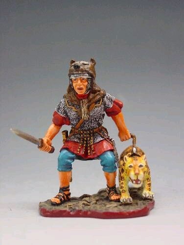 King and Country - RO018 - Legionario in combattimento con tigrotto mascotte