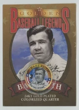 Babe Ruth 2006 Golden Baseball Legends 24KT Gold Plated Quarter