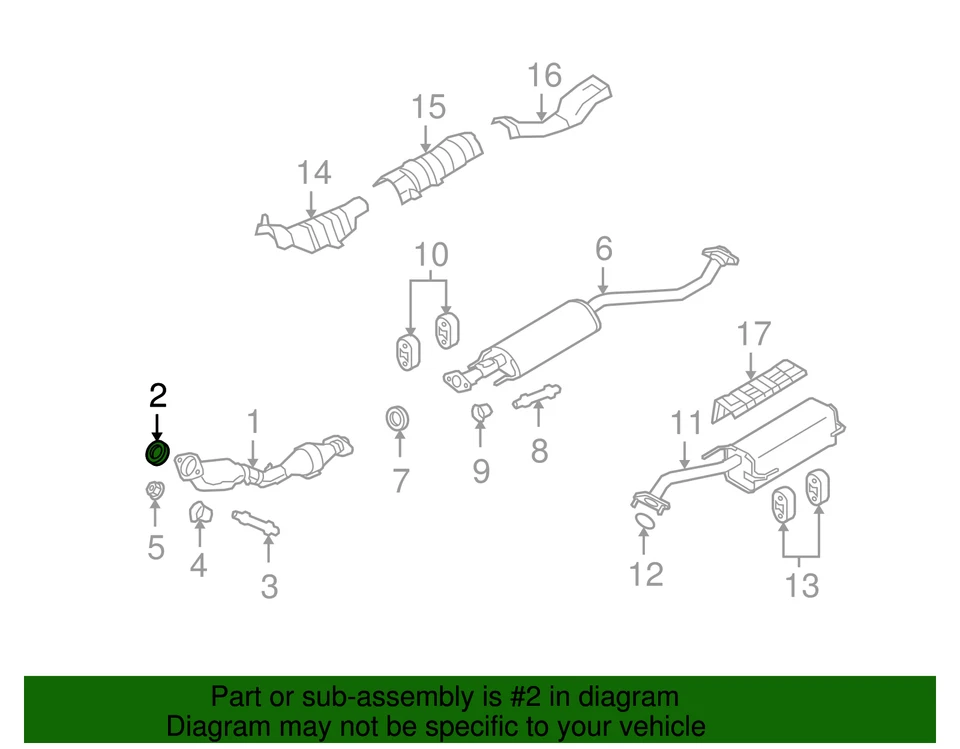Junta de tubo central original Nissan 20695-8H310 Foto 2 de 2