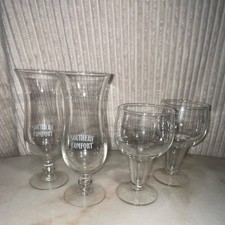 Southern Comfort Glassware Set: 2 Hurricane Glasses 8.5" & 2 Goblets 6"