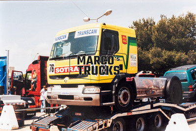 LKW Foto Renault Truck gelb SOTRALE, TRANSCAN, M.G.I. SA, KAISER #a3ys