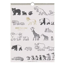 Animal Parade Wall Calendar 2026 RYU-RYU 14.33x10.71in Japanese Style New