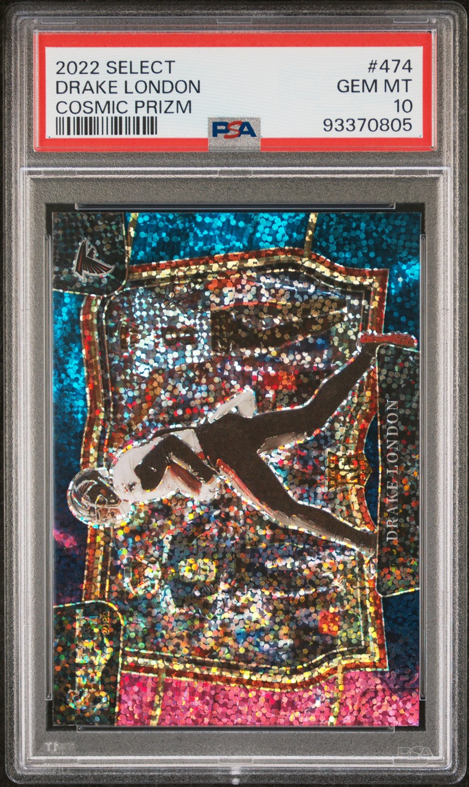 2022 PANINI SELECT COSMIC PRIZM #474 DRAKE LONDON PSA 10