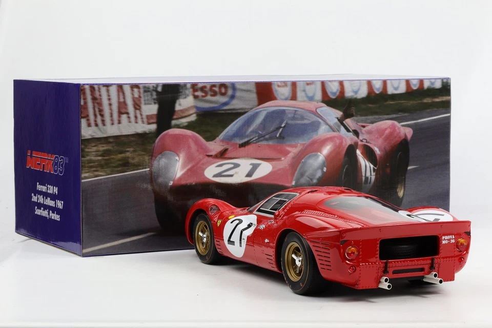 1:12 WERK83 330 P4 #21 2° 24h LeMans 1967 Scarfiotti Parkes resina - Immagine 2 di 4