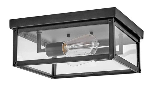 Hinkley Beckham 12" Wide Black Outdoor Ceiling Light - Picture 4 of 10