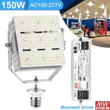 150W Shoebox LED Retrofit Kit E39 Base 5000K Parking Lot Tennis Court Lights ETL