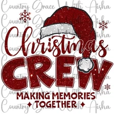 Sublimation Print Christmas Crew Red Ready Press Paper Ink Heat Transfer