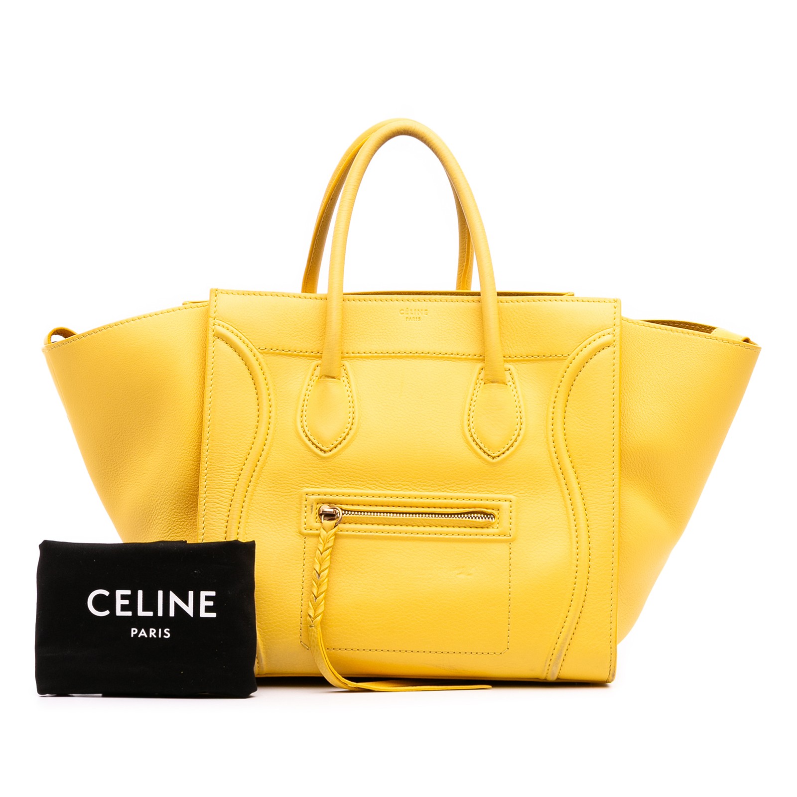 Authenticated Celine Medium Leather Phantom Lugga… - image 12