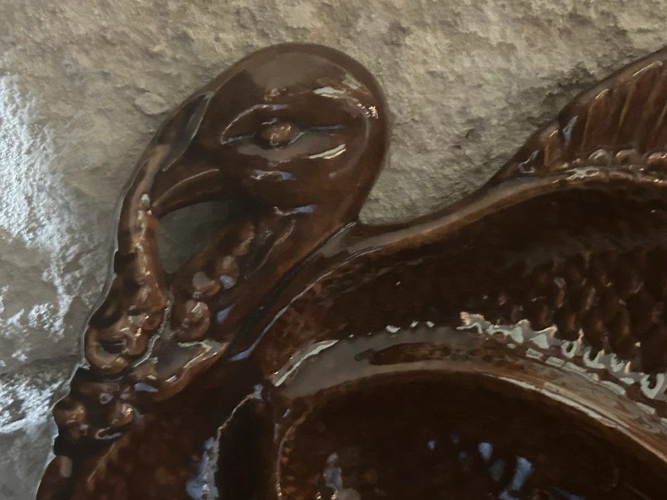 Plato de servir vintage con forma de pavo marrón 13,5x10 excelente estado Foto 4 de 4