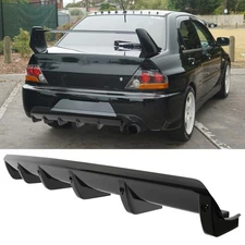For Mitsubishi Lancer Evo 8 GSR Rear Bumper Diffuser Lip Spoiler Splitter Kit