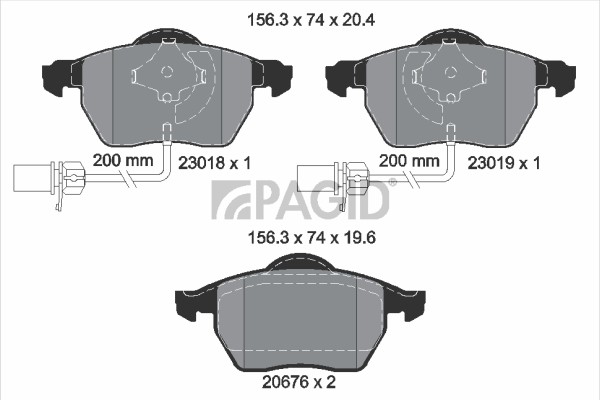 Bremsbelagsatz BremsklöTze FüR Audi A4 8EC B7 8E2 B6 8ED 8E5 8D5 B5 A6-image