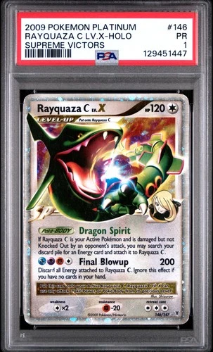 Rayquaza C LV.X Holo 146/147 Supreme Victors Pokemon PSA 1