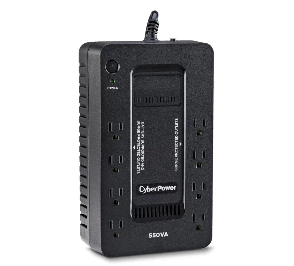 CYBERPOWER SX550G-R 550VA/330W UPS SYSTEM,8 OUTLETS - BLACK - Image 2 of 4