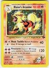 Pokemon Blaine's Arcanine 1/132 Rare Gym Challenge Pokemon Unlimited Holo LP