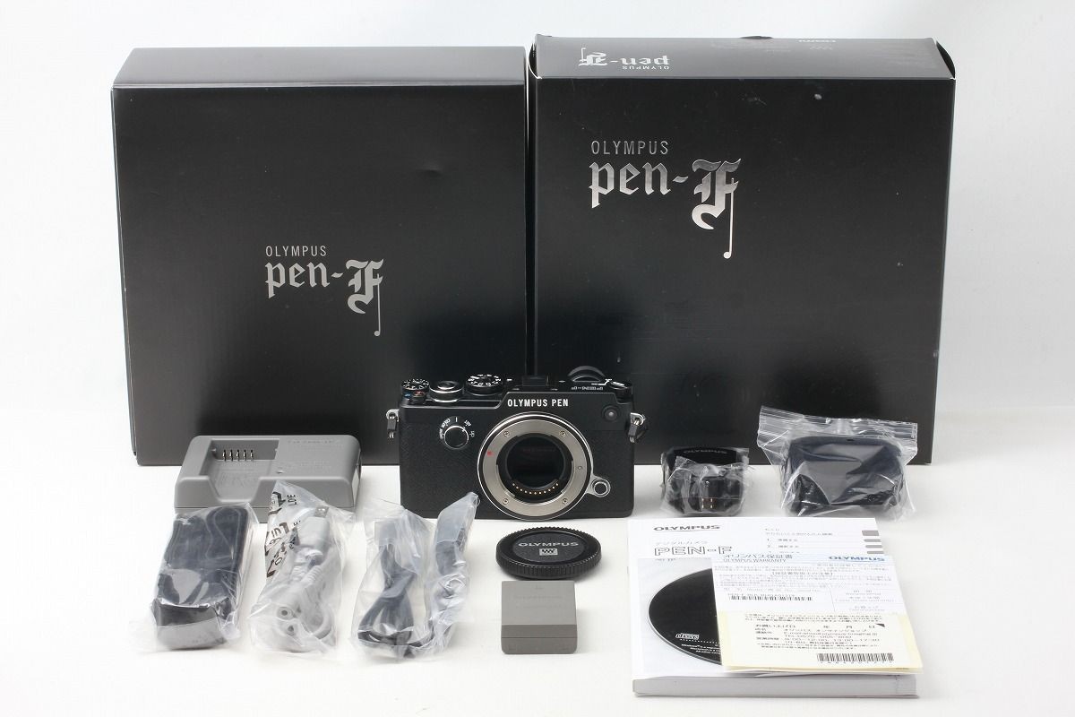 Olympus OLYMPUS PEN F Body Black Only 667 Shots Complete Accessories Original Bo