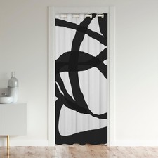 Stripe Line Door Curtain for Doorway Privacy 52"x80" Kids Geometric Closet 30...