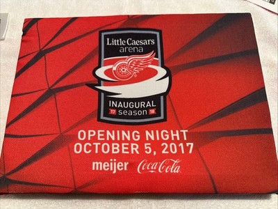Little Caesar s Arena Opening Night Red Wings Towel, Fabric Sign And Certificate