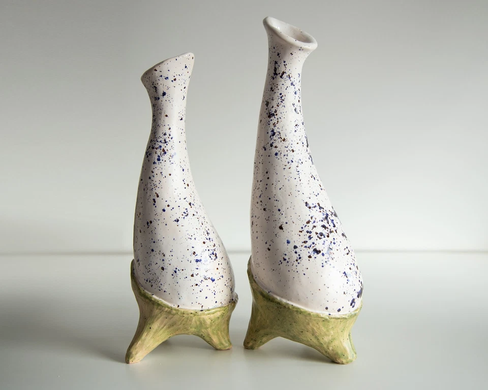 Jarrones Flover Esculturales Artesanos, Decoración Cerámica Única Foto 3 de 4