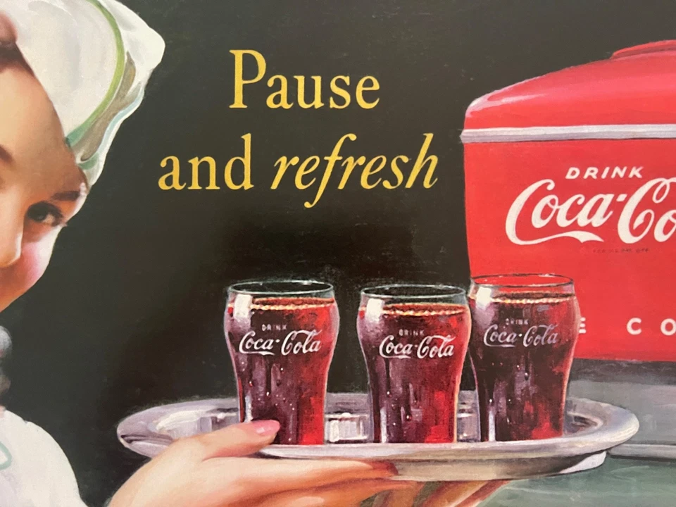 COCA COLA, 1948, VINTAGE ADVERTISEMENT OFFICIAL, LICENSED 1996 ART PRINT - Image 3 of 4