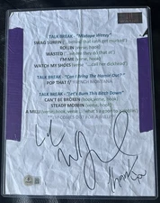 Lil Wayne Signed 2025 Concert SetList Beckett COA  AE37949