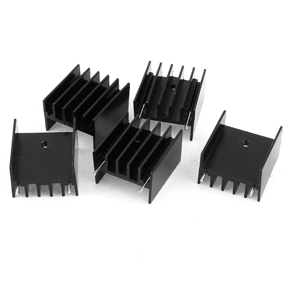 5 Stück schwarz Aluminium Kühlkörper 25x23x16mm für SCR Mosfet Transistoren - Bild 1 von 1