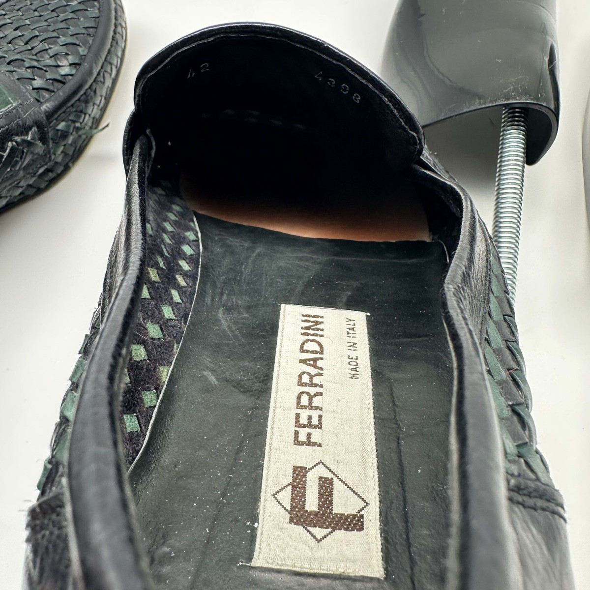 DANIELE FERRADINI Italian Soft Leather Loafers - Black Green  display picture 1