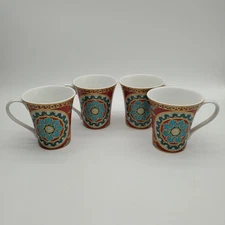 4 Westbury Court Golden Palace Ceramic Multi-color Coffee Mugs