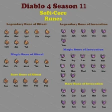 Diablo 4 S11 Season 11 Soft-core All type Runes / Rune D4