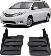 4pcs New Front Rear Molded Splash Guards Mud Flaps For 2011-2017 Toyota Sienna 4pcs New Front Rear Molded Splash Guards Mud Flaps For 2011-2017 Toyota Sienna