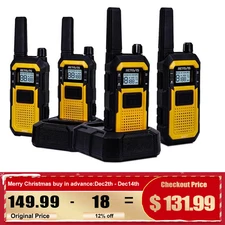 Long Range Walkie Talkies Heavy Duty Waterproof Retevis RB48 Two Way Radio 4Pack