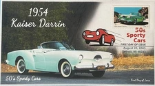 BDAOCITW KSC Cachets 3932 Sporty Cars of the 50s 1954 Kaiser Darrien 