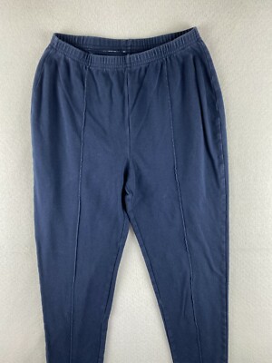 Vintage Catalina Pants Womens 4 Blue Pull On Stretch Waist High-Rise Carrot